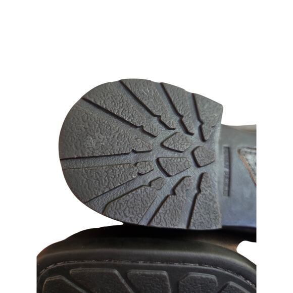 Born Brown Distressed Leather Tall Riding Boots Zip Buckle 8.5 Excellent - Picture 14 of 15